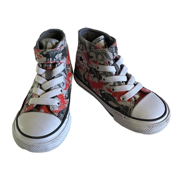 Converse All Star Childs Dinosaur Camo Print Sneaker US 7 - Picture 3 of 10